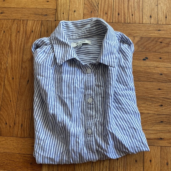Madewell Central Shirt in Erinn Stripe size XS - Picture 5 of 6